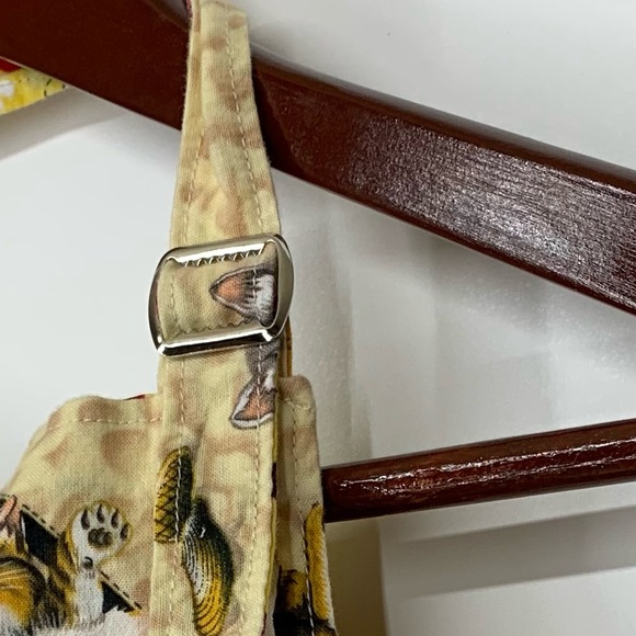 Handmade Cat Beach Theme Kids Adjustable Tie Back Apron Reversible Ladybug Sz OS - Picture 5 of 14